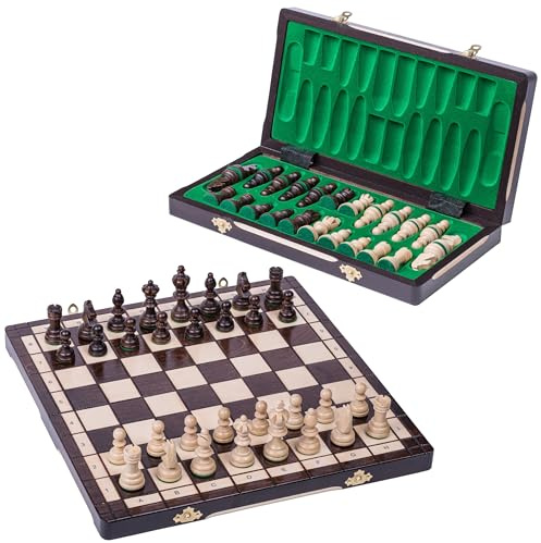 SQUARE - Schack OLYMPISK - 35 x 35 cm – Schackspel - Schackfigurer och schackbräde av trä