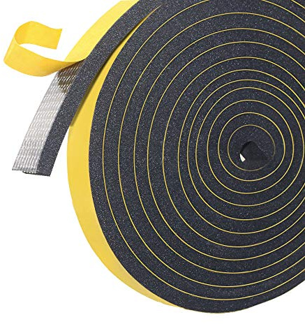 Air Conditioner Window Seal,Foam Insulation Tape for Sliding Doors and Windows,Gasket Seal, Anti Vibration Collision, Shockproof(1/2 in x 1/8 in x 33 Ft)