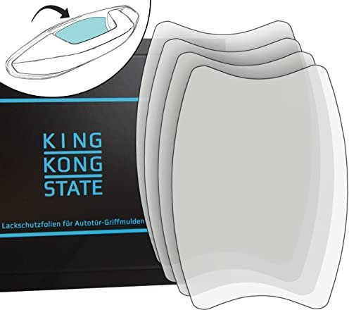King Kong State Lackschutzfolien-Set für Autotür-Griffmulden - große Griffschalen-Schutzfolien zum Schutz vor Kratzern - transparent