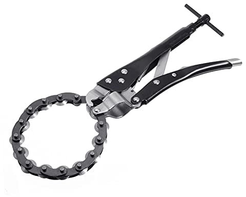 Auspuff-Kettentrenner Auspuffrohrschneider Kettenschneider, Ø 19-83mm Rohr Schneidkette, Kettenrohrabschneider für Wandstärke 2,7 mm Rohren aus Stahl, Kupfer, PVC, Aluminium