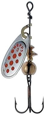 Cuchara MEPPS COMET PLATA PUNTOS ROJOS N0