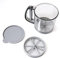 Quixotical Stainless Steel Flour Sifter, Double Layer Fine Mesh Sieve with Scale, Handheld Sifter for Flour, Sugar, and Coffee Powder