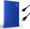 Storite Hard disk esterno portatile ultra sottile da 2,5 pollici, 200 GB, HDD con USB 3.0, trasferimento dati veloce, compatibile per PC, Mac, Windows, giochi, laptop e desktop (blu)