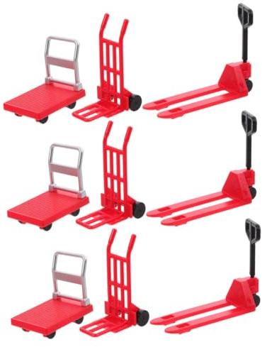 VICASKY 3 set di strumenti di costruzione in miniatura modelli carrello e carrello elevatore per ragazzi e ragazze apprendimento gioco realistico in miniatura puntelli in movimento per divertimento