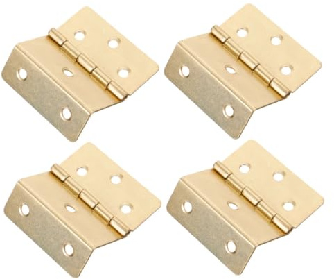 DIYEAH Bisagras De Gabinete Vintage De Metal 3 Pliegues Retro 4 Piezas Bisagras Para Puertas Armarios Muebles FáCil InstalacióN