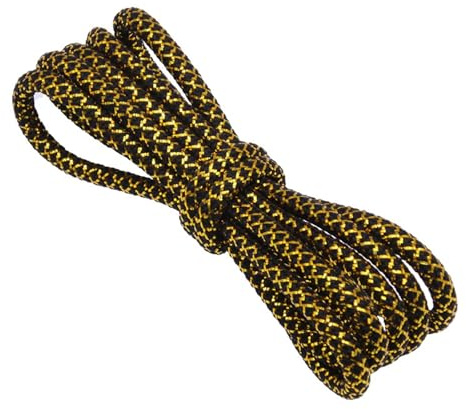 1 par lyxiga guld-silvertrådsrunda skosnören for sneakers, vardagsskor, slitstarka polyestersnören 120 cm 140 cm 160 cm(Black Gold,120cm)