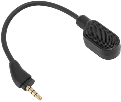 Tosuny Microfono Sostitutivo per Cuffia da Gioco Cloud III, Cancellazione del Rumore con Indicatore di Mute a LED, Microfono Boom a Clip da 3,5 Mm per Chat del Team di Gioco per PC