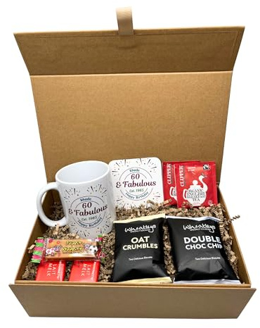 Personalised Birthday Fabulous Design Mug & Coaster Tea Coffee Hamper Gift Box For 18th 21st 30th 40th 50th 60th 65th 70th 80th 90th 100th Her Women (Breakfast Tea Bags)