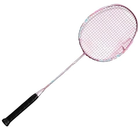 ZQINGQING Badminton Set Raqueta de bádminton Carbono, Ataque y Defensa, máx. 38 LB(1PCS Pink Boxed)