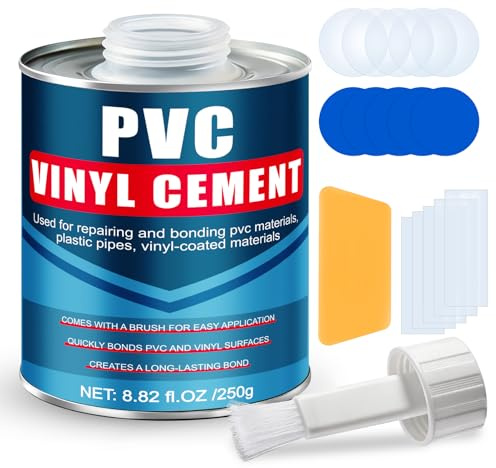 NoxGule Cola de Contacto, Pegamento PVC, Pegamento Plastico, Impermeable, Fuerte Adherencia, Repara Materiales de PVC, Tuberías de Plástico, Botes Inflables, Piscinas Inflables y Carpas, 250g