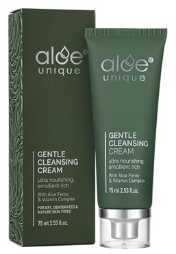 Sanfte Gesichts-Reinigungscreme mit Aloe Ferox & Glycerin – Feuchtigkeitsspendende Gesichtsreinigung für trockene & empfindliche Haut – Milde Cleansing Cream – 75 ml