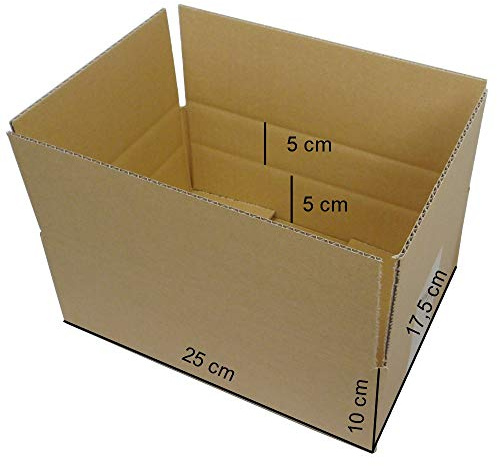 100 Stück Faltkarton 250x175x100 mm