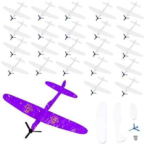 THE TWIDDLERS 24 Aviones Planeadores - Colorear y Montar| Niños Juguetes Favores de Fiesta