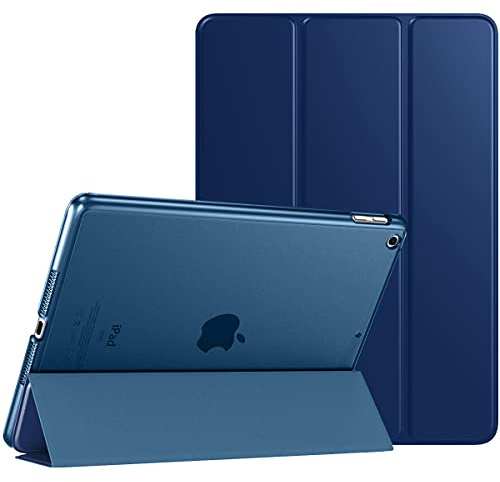 TiMOVO Hülle für iPad 9. Generation 2021/iPad 8. Generation 2020/iPad 7. Generation 2019, Ultra Dünn Durchscheinend Schutzhülle Smart Cover mit Auto Schlafen/Wachen für iPad 10,2 Zoll,Marineblau