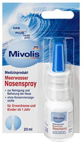 Meerwasser Nasenspray - Zur Reinigung und Befreiung der Nase - Ohne Konservierungsstoffe - Unterstützend bei der Schleimhaut-Regeneration - 20 ml