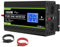 NOVOPAL 1000W Onda Sinusoidal Pura Inversor de Corriente DC 12V a AC 220V 230V con Pantalla LCD Display con 2 Toma de AC &2.4A USB Puerto