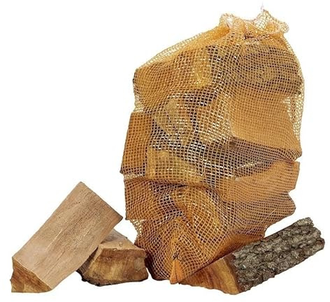 starker Netzsack mit Kordel | 45x60cm | 30L Netzbeutel für Brennholz | 50 Stück