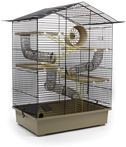 ZooPaul XXL Hamsterkäfig Nagerkäfig CH3 Zubehör Tunnelsystem Maus Hamster Käfig (beige)