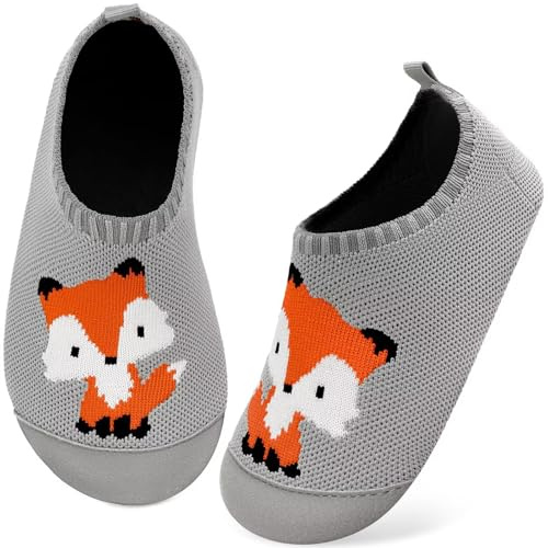 Kyopp Hausschuhe Kinder Junge Mädchen Pantoffeln Rutschfest Barfussschuhe | Atmungsaktiv Turnschläppchen, Weich Barfuß Hausschuhe, Kindergarten Slippers, Unisex Lauflernschuhe, Gr.20-35