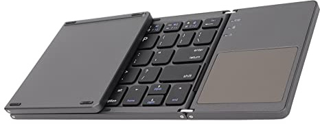 Tastiera Pieghevole, Mini Tastiera da Viaggio Tascabile Portatile 63 Tasti Connessione 10 M Tastiera Wireless di Ricarica USB per Tablet, Android (Grigio Scuro)