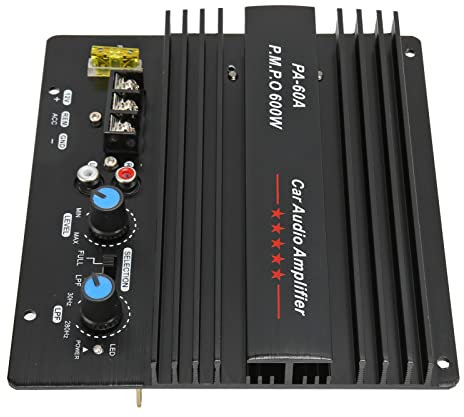Amplificador de Potencia de Audio Estéreo, Placa Amplificadora de Potencia de Sonido para Automóvil de 12V 600W, Placa Amplificadora Digital Placa de Amplificador de Subwoofer de