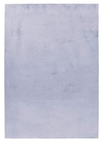 Ayyildiz Weicher Hochflor Teppich fürs Wohnzimmer - Flauschig, Felloptik, rutschfest - Stilvoller Komfort für Ihr Zuhause, Größe:140 x 200 cm, Farbe:Silber