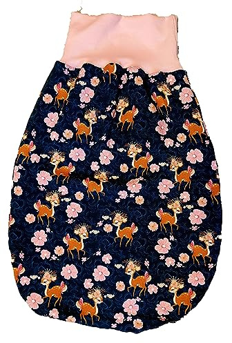 Pucksack Schlafsack Strampelsack Baby Handmad Rehkitz Wendeschlafsack (6-12 Monate)