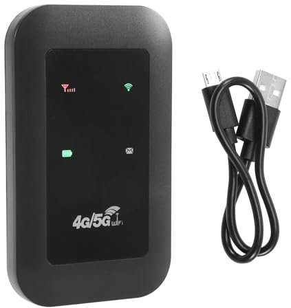 JIVIMOCO Router WiFi Pocket Ripetitore 4G LTE Punto di Accesso WiFi Mobile per Auto Router Modem Mifi Wireless Banda 4G con Slot per SIM Card