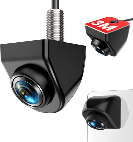 AUTO-VOX 180° Front/Backup Camera, OEM Mini Style, Screw-Free Easy Install, Side/Rear View Camera, IP69K Waterproof & 0.1Lux Low Light Back Up Camera for SUV/Pickup Truck/RV/Van/Camper/Car