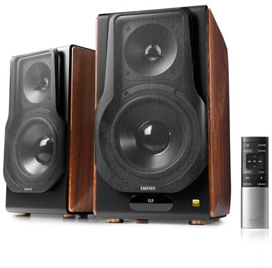 Edifier S3000MKII Sistema 2.0 Altavoces Activos de Estantería, 256W RMS, Altavoces Activos Dobles, Tweeters Magnéticos Planares, Medios de 6,5”, Sonido Hi-Fi de Alta Resolución con DSP