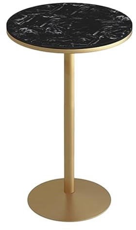 Yopappol Moderner Cocktail-Bartisch, runder Bistrotisch in Pub-Höhe, Küchen-Frühstücksbartische, Esstisch, Kaffee-Besprechungstisch, Marmortischplatte(Size:Height 105cm)
