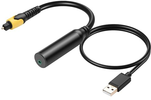 CERRXIAN Digitales optisches Koaxialkabel Spdif auf Analog AUX 3,5 mm Spdif auf Buchse 3,5 mm optisches Koaxialkabel mit USB-Stromkabel