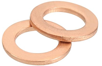 QUARKZMAN M6 Rondelle Piatte, 25pz Rondella Piana ad Anello in Rame 10mm OD Ring Guarnizione Tenuta in Metallo per Viti Bulloni Dadi