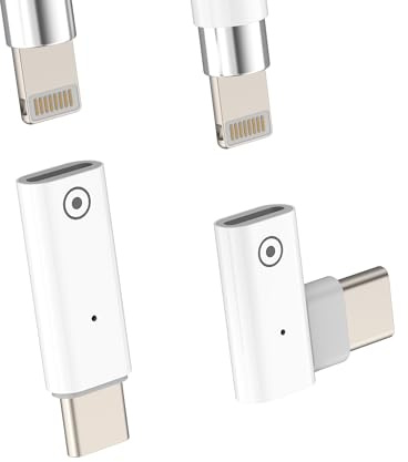 For Apple Pencil 1st Generation Lightning Adapter Female to USB C Male (2 Pack) for iPad Pro Pen Connector Generation Pencil Replacement Charger Charging Type C for iPhone MFI Certified