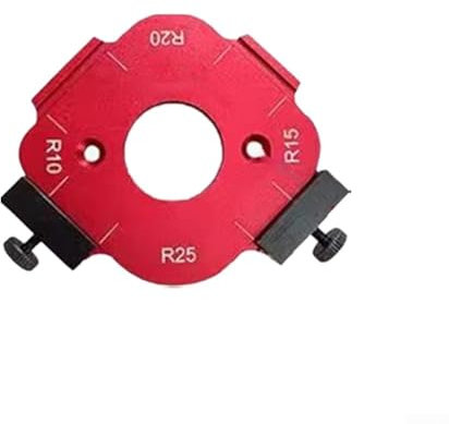 Gabarit de défonceuse à rayon pour le travail du bois - Gabarit d'angle rond - Gabarit d'angle de table en bois - Outil auxiliaire de coupe à l'arc (10-25R)