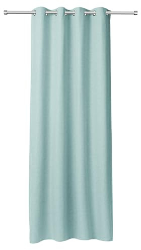 Rollmayer LuxShade Exklusiv Ösen Pastell Minze B140xH150 1 Stück | Verdunkelungsvorhang, Thermovorhang, Blickdicht, Pflegeleicht, Langlebig