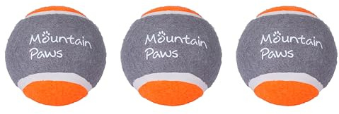 Mountain Paws Pelotas de Tenis para Perros de Alta Visibilidad y Resistentes, Paquete de 3