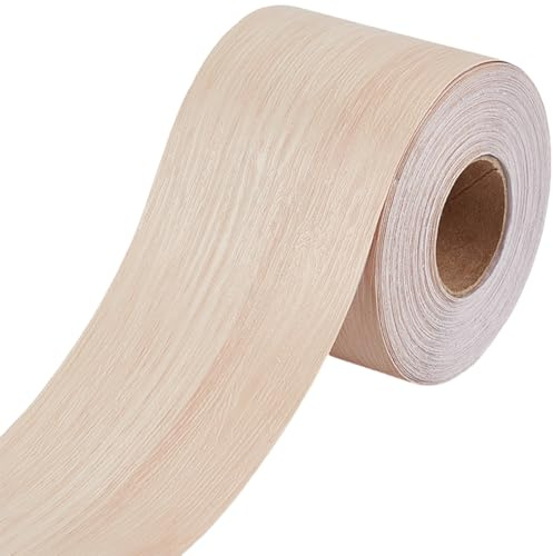CRASPIRE 2.09 Pollice X 10.94 Iarde Nastro Venato Bianco Nastro Venato del Legno Pavimento PVC Realistico Rovere Strutturato Impermeabile Autoadesivo Mobili Parete Riparazione Patch per Fai da Te