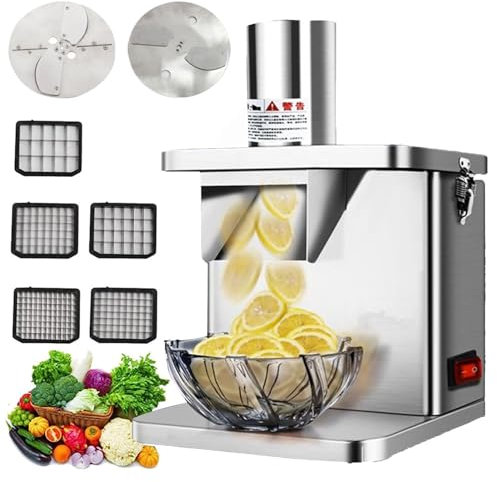 XSDAJSD Picadora eléctrica de Verduras, picadora y trituradora de Frutas, cortadora automática de cebollas y Patatas, procesadora de Alimentos y cortadora de Frutas.
