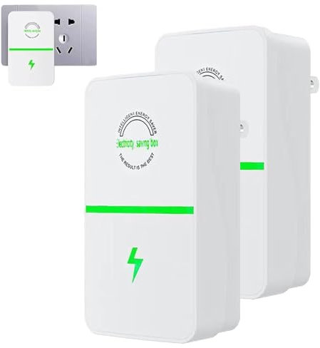 Energy Saving Plugs to Reduce Electric Bill, Power Saver Electricity Saving Box, Stop Watt Smart Meter Power Saver, Household Stable Voltage Device with Protection, Stabilizes Volts, 30k, 90v-250v(2PC
