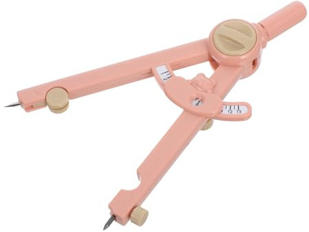 HOMSFOU Plastica Rosa Compasso Multifunzione per Disegno Tecnico Scolastico