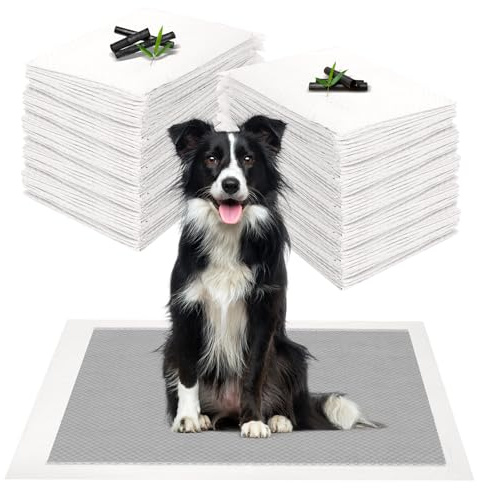 JANUIXCO 100 Stück PIPI Matten für Hunde 33 × 45 cm - Wickelunterlage Auslaufsicheres mit Kohlenstoff zur Geruchskontrolle - Inkontinenzunterlage Einweg für Kranke und Inkontinente Tiere