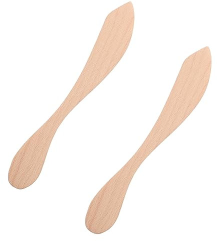 ULTECHNOVO 2stücke Butter Cutter Holz Butterspatel Sahne Schaber Marmelade Verteilen Käse Aufstrich Küche Gadgets Einfach Reinigen Bequem