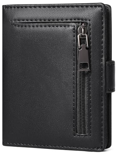 GAEKEAO Portefeuille Homme, Porte Monnaie avec Compartiment à Monnaie et Blocage RFID, Porte Monnaie Homme Cuir avec Poche Zippée