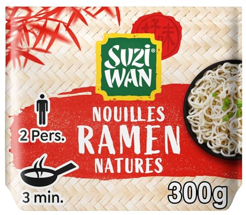 SUZIWAN – Nouilles Ramen Précuites pour Wok, Texture Souple et Saveur Authentique (Boîte 300g) - Lot de 3 - vendu par Lot