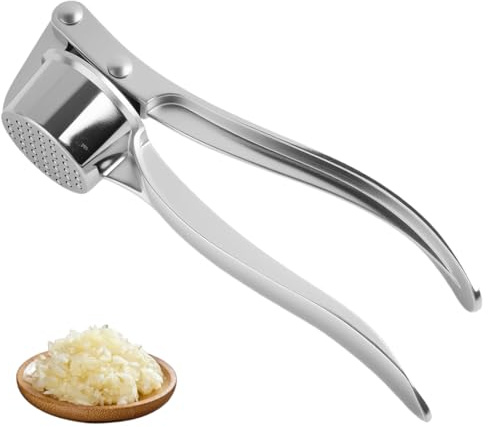Presse-ail, 1 Pièce, Presse Ail Inox, hachoir à ail broyeur de gingembre, presse-ail à usage intensi, ecrase ail, Hachoir à Ail Convivial