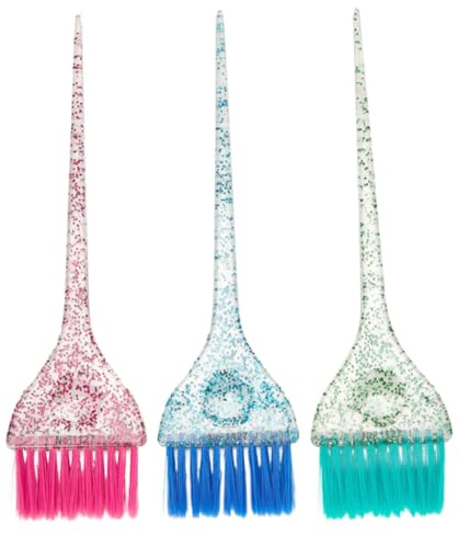ABOOFAN 3 Stück Haarfärbepinsel aus PC Material für Gleichmäßige und Glatte Farbanwendung Transparenter Kristallähnlicher Pinsel für Professionelles Haare Färben im Salon Zufällige Farbe