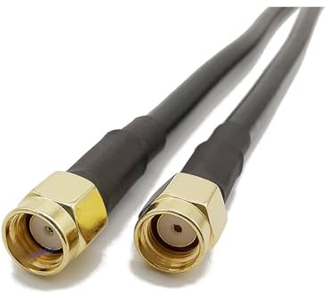 GHNQBAHID Cavo a Spirale RG58 da 10 Metri, connettore Jack Maschio RP a Jack Maschio RP