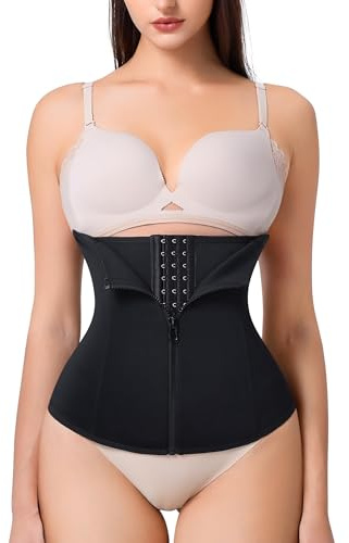 DOEOMK Waist Trainer, Shapewear Damen, Unterbrust Korsett Damen, Bauchweg Corset top, Corsage Bauchweg Body Stark Formend Das Corset Optimiert den Bereich um Taille Hüfte und Bauch sichtbar (L)