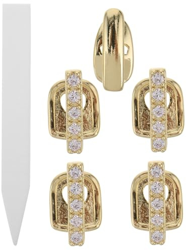 Ciieeo Hip Hop Zahngrills 5 Stück Gold Mundgrill Zahnschmuck Herren Damen Rapper Kostüm Schmuck Zubehör für Halloween Cosplay